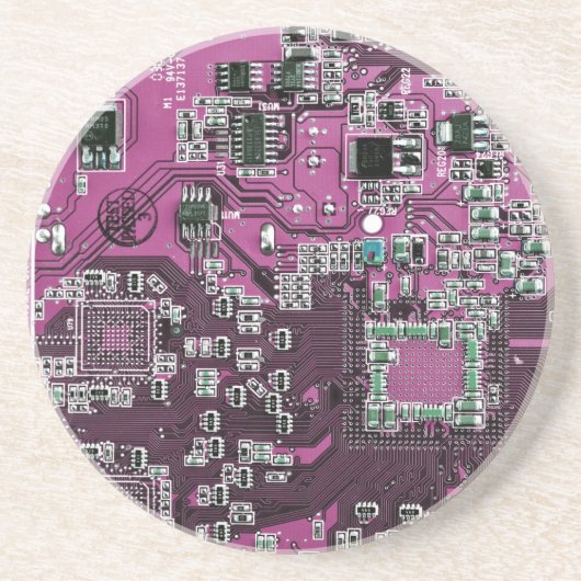 Printed Circuit Assembly PCB Paarse Circuit Board Zandsteen Onderzetter (Voorkant)