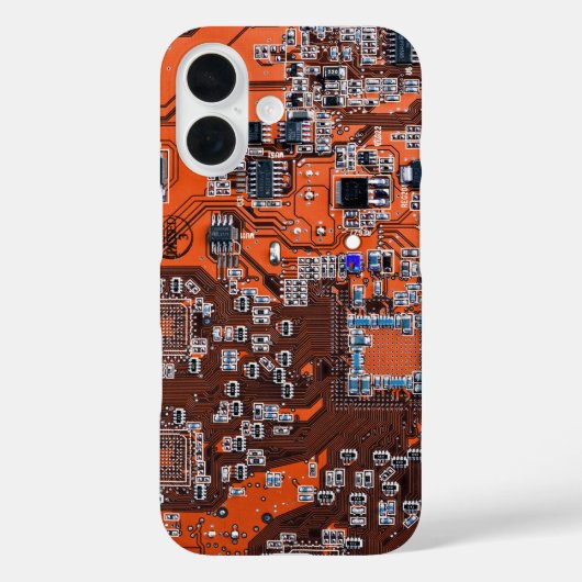 Printed Circuit Assembly PCB Sinaasappel Circuit B Case-Mate iPhone Case (Achterkant)