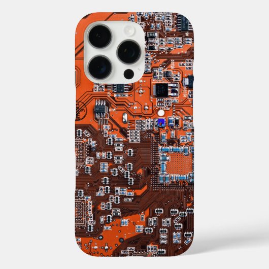 Printed Circuit Assembly PCB Sinaasappel Circuit B Case-Mate iPhone Case (Achterkant)