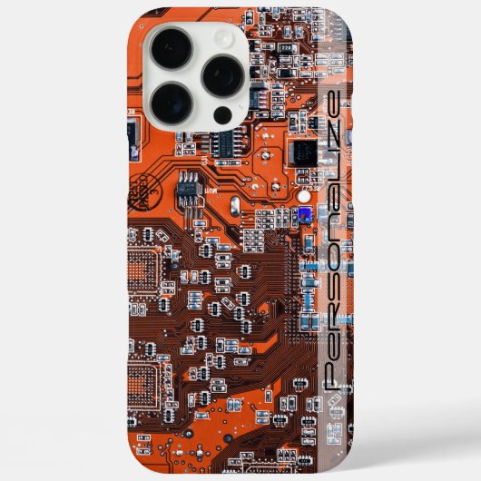 Printed Circuit Assembly PCB Sinaasappel Circuit B Case-Mate iPhone Case (Achterkant)