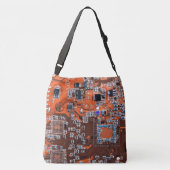 Printed Circuit Assembly PCB Sinaasappel Circuit B Crossbody Tas (Achterkant)