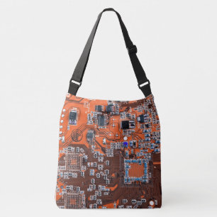 Printed Circuit Assembly PCB Sinaasappel Circuit B Crossbody Tas