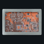 Printed Circuit Assembly PCB Sinaasappel Circuit B Gesp<br><div class="desc">PCB Circuit Board geschenken voor geeks of geschenken voor nerds. Hier is er een voor de Computer Nerd of Geeks in ons allemaal. Geek Out uw Nerd met deze Printed Circuit Assembly PCB Elektronische Circuit Board. Dit is een close-up afbeelding van een printplaat of printplaat.</div>