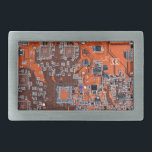 Printed Circuit Assembly PCB Sinaasappel Circuit B Gesp<br><div class="desc">PCB Circuit Board geschenken voor geeks of geschenken voor nerds. Hier is er een voor de Computer Nerd of Geeks in ons allemaal. Geek Out uw Nerd met deze Printed Circuit Assembly PCB Elektronische Circuit Board. Dit is een close-up afbeelding van een printplaat of printplaat.</div>