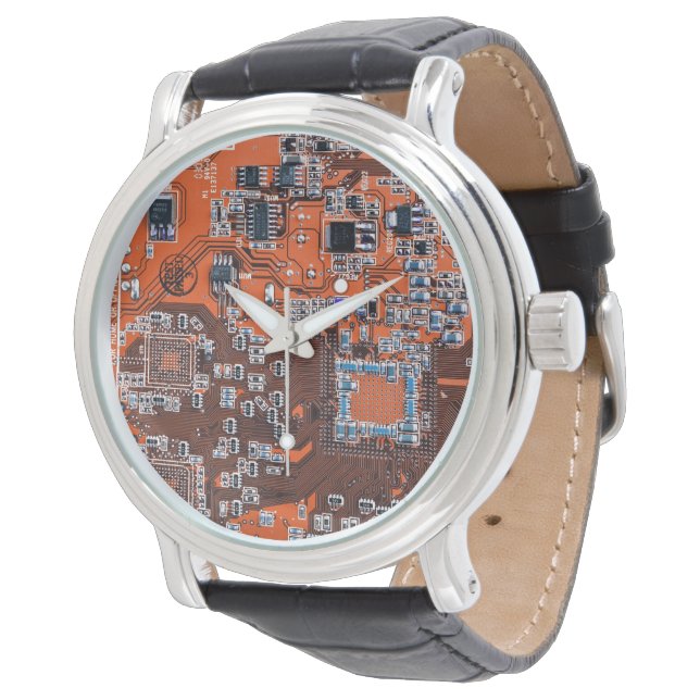 Printed Circuit Assembly PCB Sinaasappel Circuit B Horloge (Gekanteld)