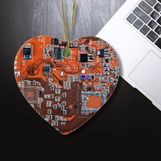 Printed Circuit Assembly PCB Sinaasappel Circuit B Keramisch Ornament