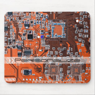 Printed Circuit Assembly PCB Sinaasappel Circuit B Muismat