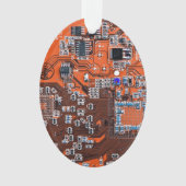 Printed Circuit Assembly PCB Sinaasappel Circuit B Ornament (voorkant)