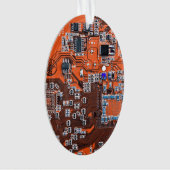 Printed Circuit Assembly PCB Sinaasappel Circuit B Ornament (voorkant)
