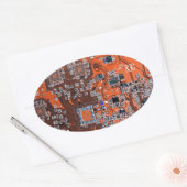 Printed Circuit Assembly PCB Sinaasappel Circuit B Ovale Sticker (Envelop)