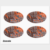 Printed Circuit Assembly PCB Sinaasappel Circuit B Ovale Sticker (Vel)
