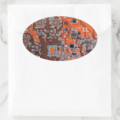 Printed Circuit Assembly PCB Sinaasappel Circuit B Ovale Sticker (Tas)