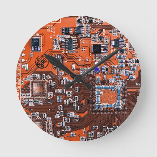 Printed Circuit Assembly PCB Sinaasappel Circuit B Ronde Klok (Voorkant)