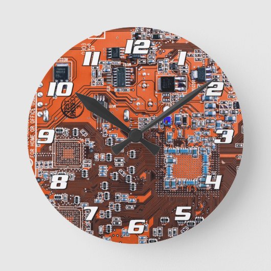 Printed Circuit Assembly PCB Sinaasappel Circuit B Ronde Klok (Voorkant)