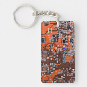 Printed Circuit Assembly PCB Sinaasappel Circuit B Sleutelhanger