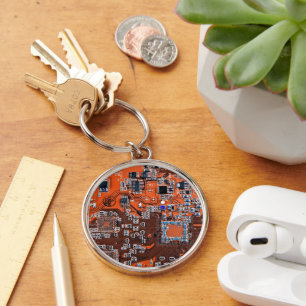 Printed Circuit Assembly PCB Sinaasappel Circuit B Sleutelhanger