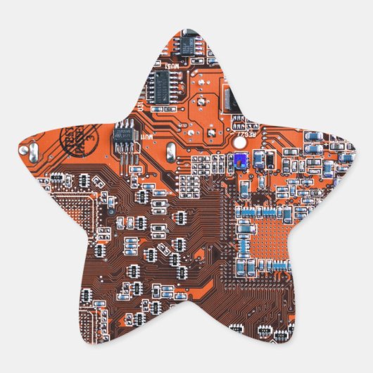 Printed Circuit Assembly PCB Sinaasappel Circuit B Ster Sticker (Voorkant)