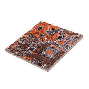 Printed Circuit Assembly PCB Sinaasappel Circuit B Tegeltje