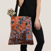 Printed Circuit Assembly PCB Sinaasappel Circuit B Tote Bag (Dichtbij)