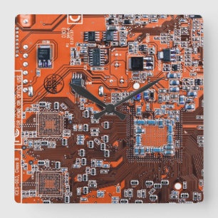 Printed Circuit Assembly PCB Sinaasappel Circuit B Vierkante Klok