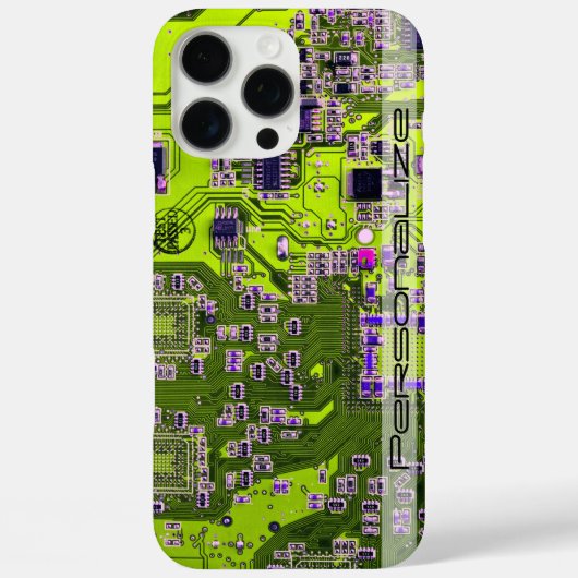 Printed Circuit Assembly PCB Yellow Circuit Board Case-Mate iPhone Case (Achterkant)