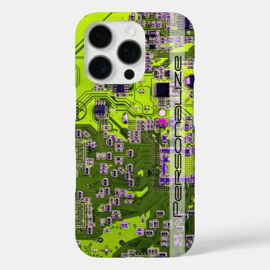 Printed Circuit Assembly PCB Yellow Circuit Board Case-Mate iPhone Case (Achterkant)