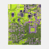 Printed Circuit Assembly PCB Yellow Circuit Board Fleece Deken (Voorkant)