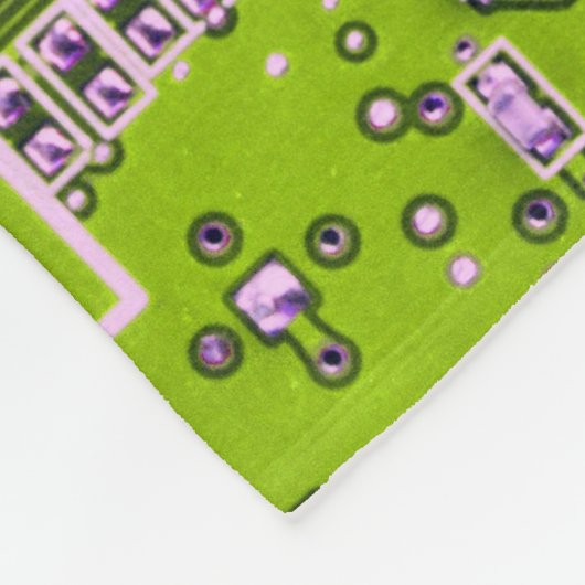 Printed Circuit Assembly PCB Yellow Circuit Board Fleece Deken (Hoek)