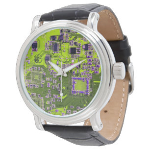 Printed Circuit Assembly PCB Yellow Circuit Board Horloge