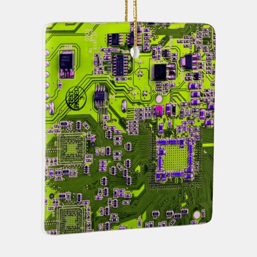Printed Circuit Assembly PCB Yellow Circuit Board Keramisch Ornament (Rechts)