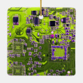 Printed Circuit Assembly PCB Yellow Circuit Board Keramisch Ornament (Achterkant)