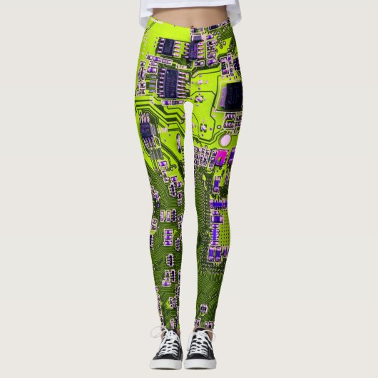 Printed Circuit Assembly PCB Yellow Circuit Board Leggings (Voorkant)