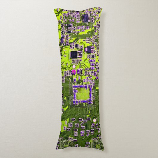 Printed Circuit Assembly PCB Yellow Circuit Board Lichaamskussen (Voorkant Verticaal)