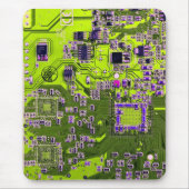 Printed Circuit Assembly PCB Yellow Circuit Board Muismat (Voorkant)