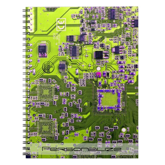 Printed Circuit Assembly PCB Yellow Circuit Board Notitieboek (Voorkant)