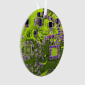 Printed Circuit Assembly PCB Yellow Circuit Board Ornament (voorkant)