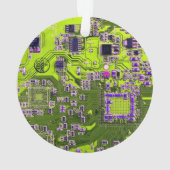 Printed Circuit Assembly PCB Yellow Circuit Board Ornament (achterkant)