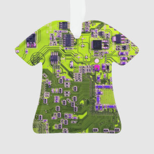 Printed Circuit Assembly PCB Yellow Circuit Board Ornament