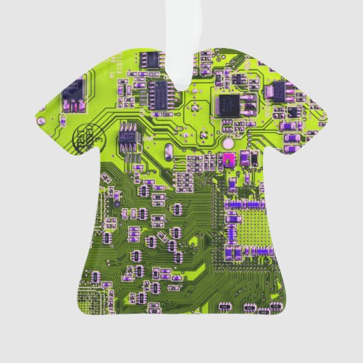 Printed Circuit Assembly PCB Yellow Circuit Board Ornament (voorkant)