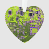 Printed Circuit Assembly PCB Yellow Circuit Board Ornament (achterkant)