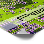 Printed Circuit Assembly PCB Yellow Circuit Board Poster (Hoek)