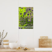 Printed Circuit Assembly PCB Yellow Circuit Board Poster (Keuken)
