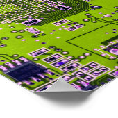 Printed Circuit Assembly PCB Yellow Circuit Board Poster (Hoek)