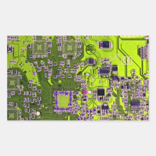 Printed Circuit Assembly PCB Yellow Circuit Board Rechthoekige Sticker (Voorkant)