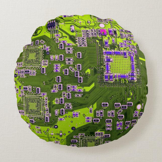 Printed Circuit Assembly PCB Yellow Circuit Board Rond Kussen (Voorkant)