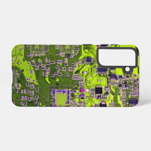 Printed Circuit Assembly PCB Yellow Circuit Board Samsung Galaxy Hoesje (Achterkant horizontaal)