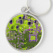 Printed Circuit Assembly PCB Yellow Circuit Board Sleutelhanger (Voorkant)