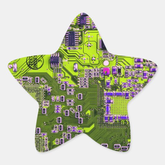 Printed Circuit Assembly PCB Yellow Circuit Board Ster Sticker (Voorkant)