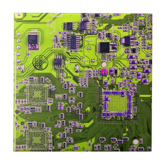 Printed Circuit Assembly PCB Yellow Circuit Board Tegeltje (Voorkant)