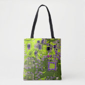 Printed Circuit Assembly PCB Yellow Circuit Board Tote Bag (Voorkant)